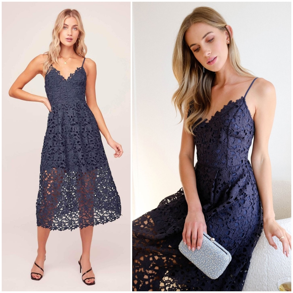ASTR The Label Lace Midi Dress, Size XL